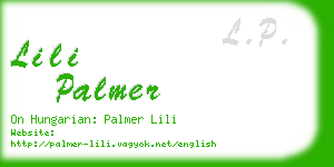 lili palmer business card